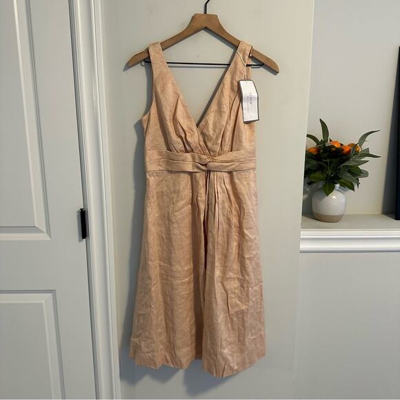 NWT J. Crew Pink Metallic Linen Formal Mini Dress 6 - Picture 10 of 10